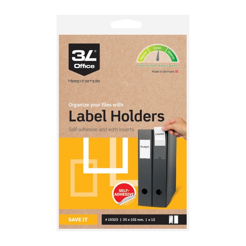 Self-adhesive Label Holders - 3L Office