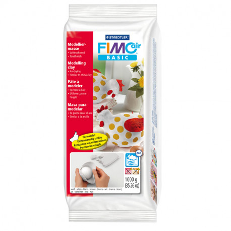 FIMO Air Drying Modelling Clay - White, Flesh, Terracotta - 500g or 1Kg -  Craft