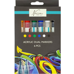 Acrylic Dual Markers 6pcs., Nassau Fine Art