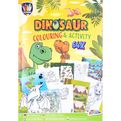 Krāsošanas un vingrinājumu grāmata Dinosaur 64 lapas, Grafix
