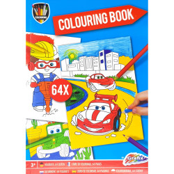 Colouring Book Machinery A4 64 Sheets, Grafix