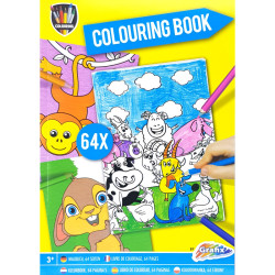 Colouring Book Animals A4 64 Sheets, Grafix