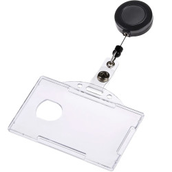 Cardholder Open 54x85mm with Badge Reel 10pcs., Europel