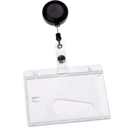 Cardholder Closed 54x85mm with Badge Reel 10pcs., Europel