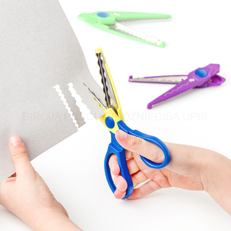 Contour cutting scissors