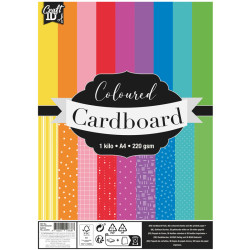 Coloured Cardboard A4 220g/m² 1kg, Craft ID