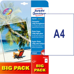 Fotopapīrs A4 230 g/m², Avery Zweckform