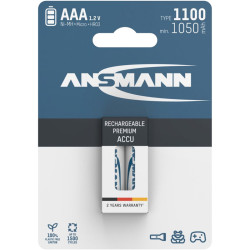 NiMH Rechargeable battery AAA 2 pcs, Ansmann