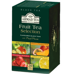 Aromatizētas melnās tējas izlase Fruit Tea Selection 20gab., Ahmad Tea