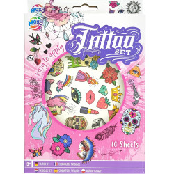 Tattoo Set for Girls 10 Sheets, Moxy