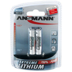 Baterijas Extreme Lithium AAA 1.5V 2gab., Ansmann