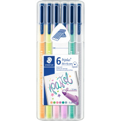 Fibre Tip Pens Triplus® 323 Pastel 6pcs., Staedtler