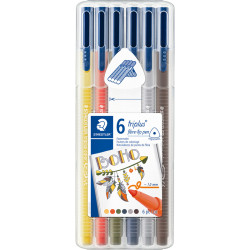 Fibre Tip Pens Triplus® 323 Boho 6pcs., Staedtler