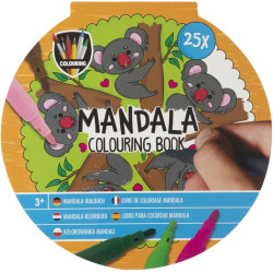 Colouring Book Mandala Koala 25 Sheets ⌀15cm, Creative Craft