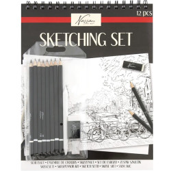 Sketching Pencil & Pad Set 12pcs., Nassau fine art