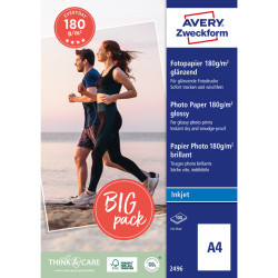 Fotopapīrs A4 180g/m² 100lp. glancēts, Avery Zweckform