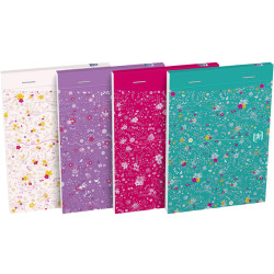 Notepad Floral A6 80 Sheets Ruled, Oxford