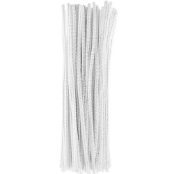 Chenille Stems White 30cm 25pcs., DP Craft